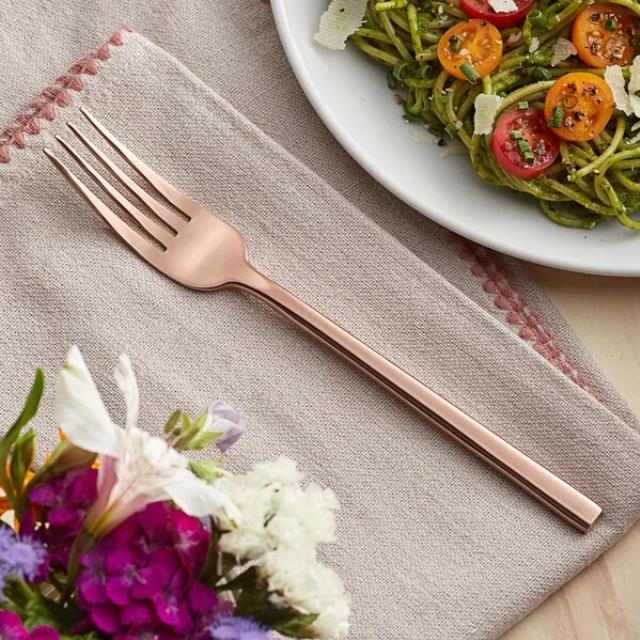 Where to find ROSE GOLD DINNER FORK 10 in Cary