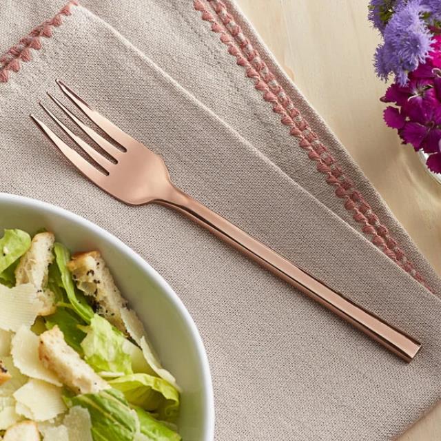 Where to find ROSE GOLD SALAD DESSERT FORK 10 in Cary